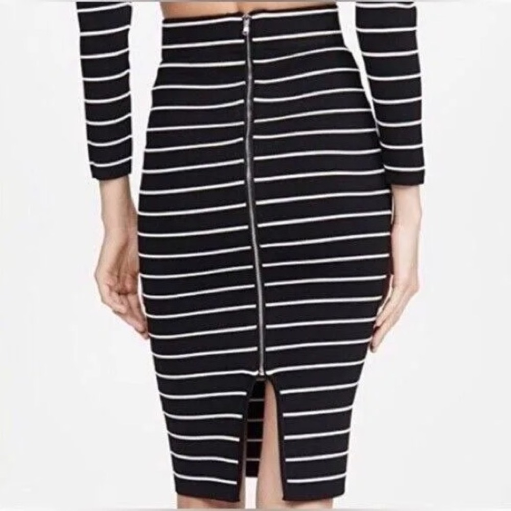 Good American Striped Midi Pencil Skirt Size 2